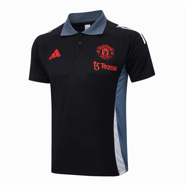 Polo Manchester United 2024-2025 Schwarz Grau 2